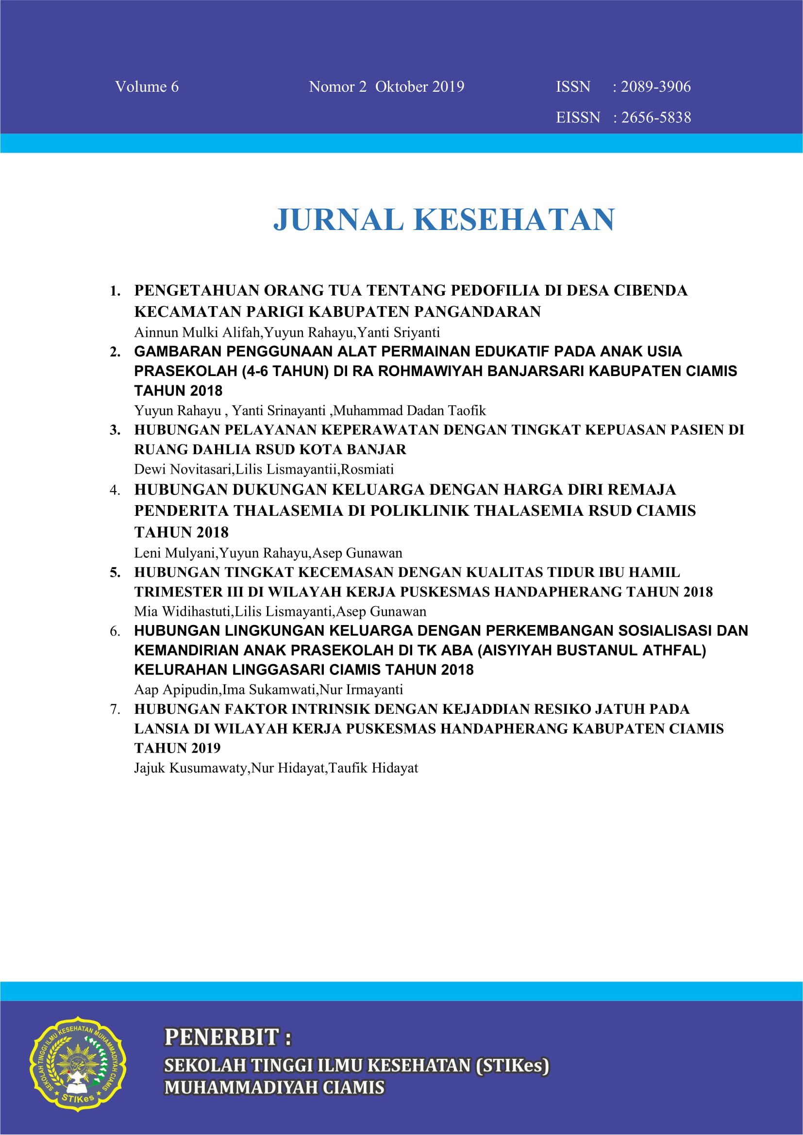 					Lihat Vol 6 No 2 (2019): Oktober 2019
				