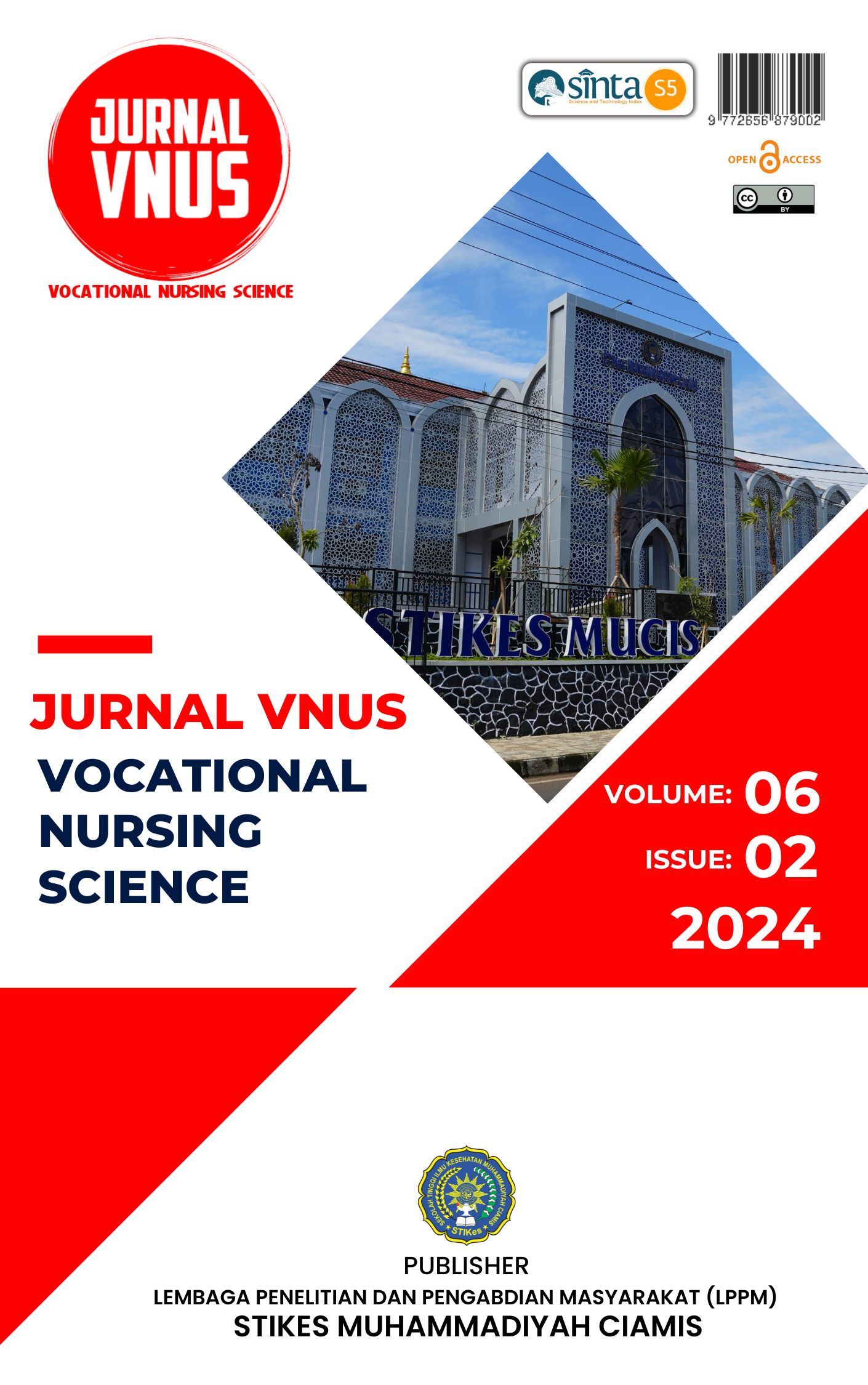 					View Vol. 6 No. 2 (2024): JURNAL VNUS (Vocational Nursing Science)
				