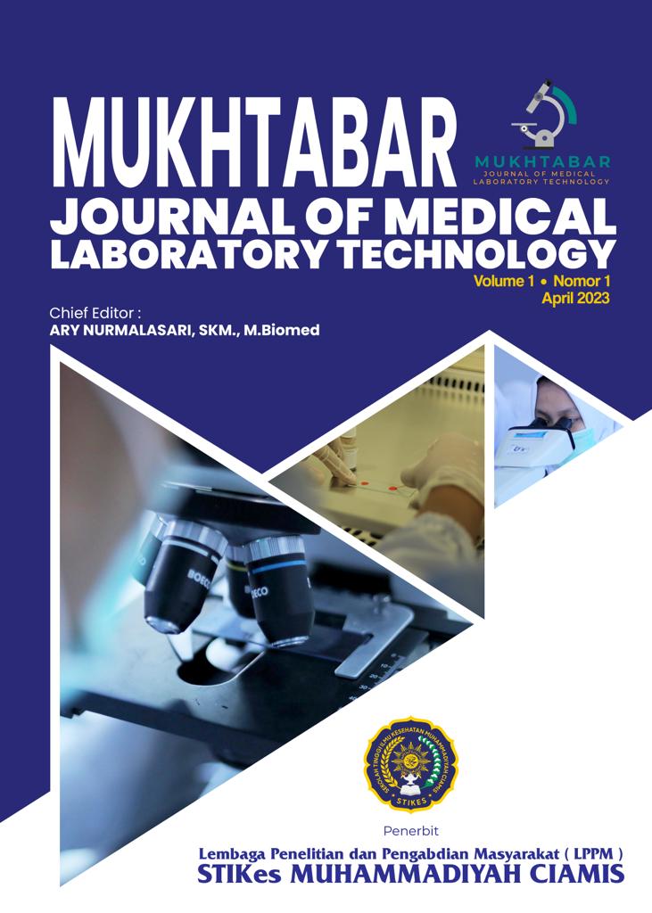 					View Vol. 1 No. 1 (2023): Mukhtabar: Journal of Medical Laboratory Technology (April 2023)
				