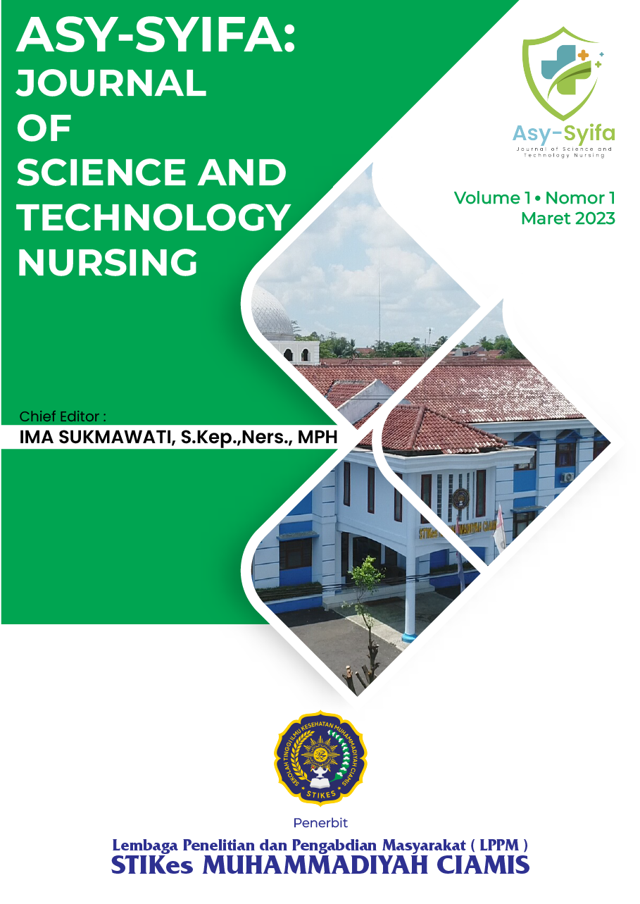 					View Vol. 1 No. 1 (2023): Asy-Syifa: Journal Of Science and Technology Nursing (March 2023)
				